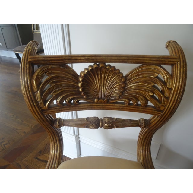 Late 20th Century Rose Tarlow Style Regency Shell Back Chair For Sale - Image 12 of 13