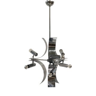 Chandelier with Spotlights attributed to Reggiani Design, 1970s For Sale