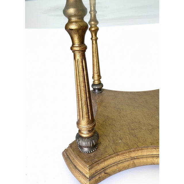 Vintage Italian-Style Gilded Neoclassical Coffee Table For Sale In Greensboro - Image 6 of 6