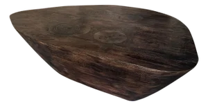 Andrianna Shamaris Single Charred Minimalist Teak Wood Coffee Table
