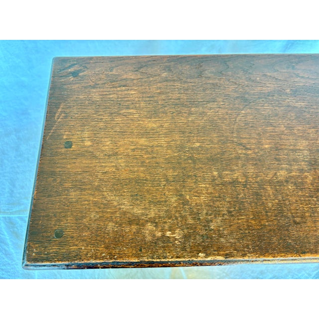 Brown 18th Century English Oak Joint Stool For Sale - Image 8 of 12