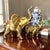 Vintage Solid Brass Elephant Figurines Pair | Mid Century Decor | Hollywood Regency | Grand-Millennial Shelf Decor For Sale - Image 4 of 10