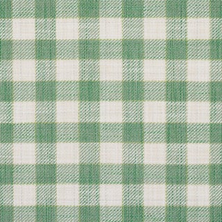 Schumacher Martina Plaid Indoor/Outdoor Fabric in Green For Sale