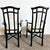 1980s Italian Black Lacquered Sculpted Dining Arm Chairs - Set of 8 For Sale - Image 5 of 8