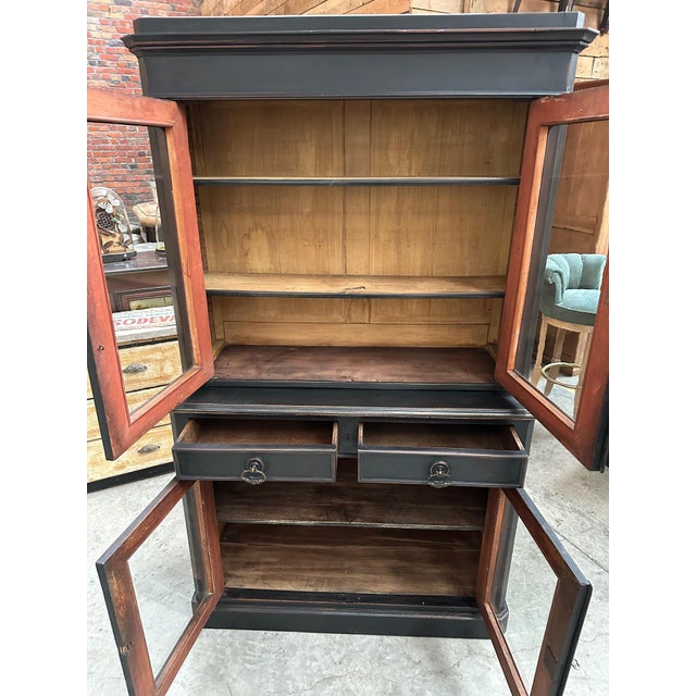 Black Late 19th Century Display Cabinet For Sale - Image 8 of 13