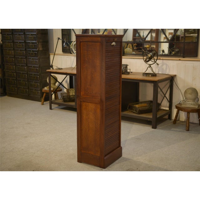 Oak Filing Cabinet, 1950s For Sale - Image 6 of 10