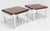 Mid-Century Modern Milo Baughman Rosewood and Chrome Mid-Century Modern End Tables Stands - Set of 2 For Sale - Image 3 of 8