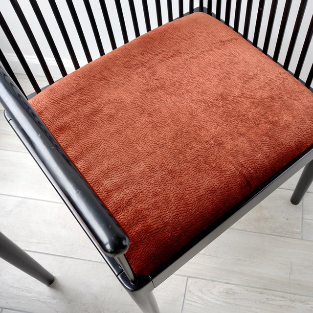 Vintage Stendig "Andover" Pair of Arm Chairs in Copper Rust Velvet For Sale - Image 9 of 18