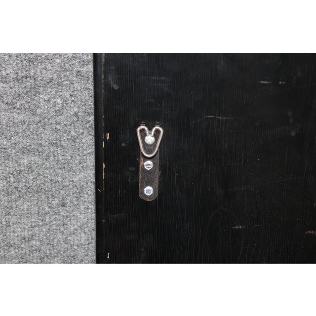 Brass Vintage Bernhard Rohne Mastercraft Acid Etched Brass & Ebonized Mirror For Sale - Image 8 of 8