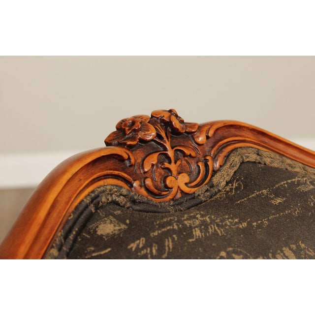 1930's French Louis XV Style Carved Barrel Bergere Armchair For Sale - Image 9 of 12