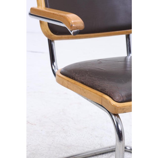 Bauhaus S64 Cantilever Chair in Leather by Marcel Breuer for Thonet For Sale - Image 10 of 15