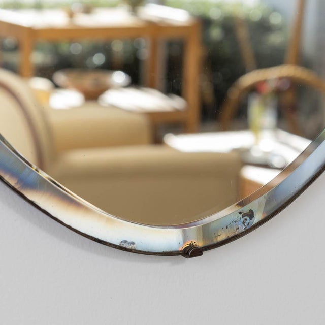 1940s French Shield Mirror For Sale - Image 9 of 9