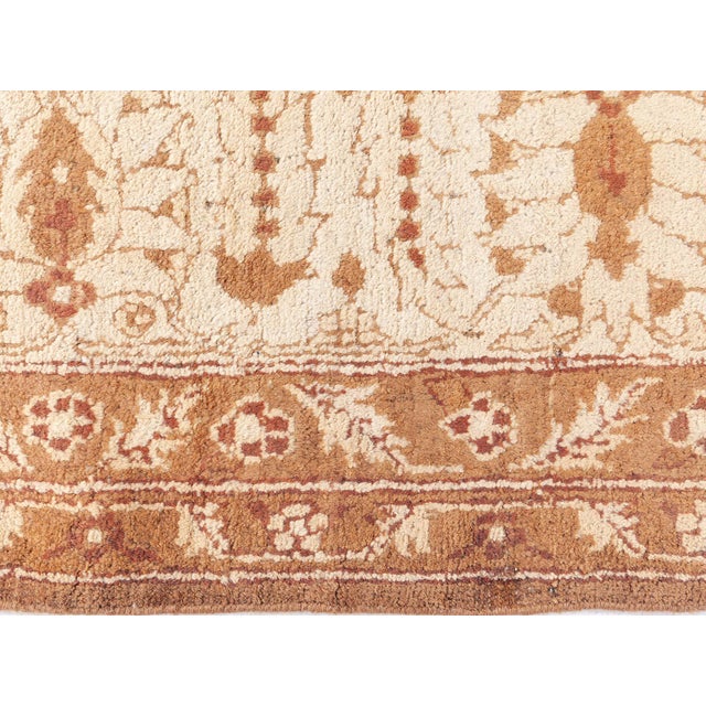 Brown Indian Amritsar Rug For Sale - Image 8 of 11