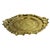 Vintage Ornate Brass Footed Gallery Serving / Display Tray Exceptionally ornate vintage brass tray featuring richly...