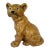 Vintage MCM Handpainted Ceramic Signed/Dated Lion Cub Life-Size Statue For Sale