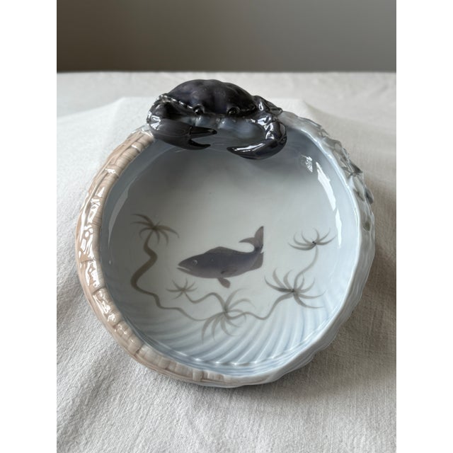 Mid-Century Modern Large Porcelain Crab Bowl by Erik Nielsen for Royal Copenhagen, 1960s For Sale - Image 3 of 8