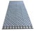 Dark Gray Handmade Cotton Area Rug, Vegetable Dyed, Gray, Pink, Cream and Tan Geometric Dhurrie -6'x12' For Sale - Image 8 of 13