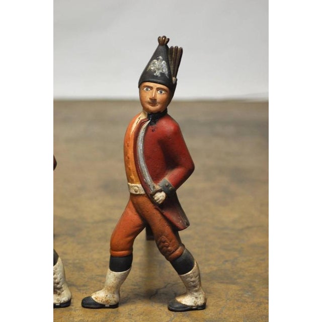 Iron Hessian Soldier Andirons A Pair Chairish