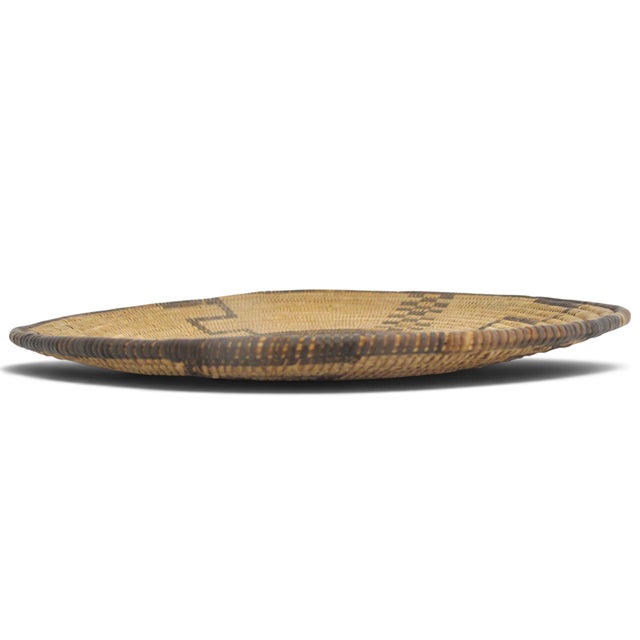 Pima or Papago O'Odham Native American Coiled Round 11 3/4" Basket Tray For Sale - Image 4 of 7