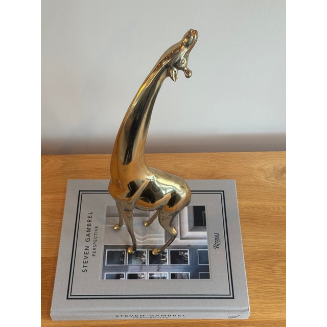 Metal Very Large Vintage Brass Giraffe For Sale - Image 7 of 11