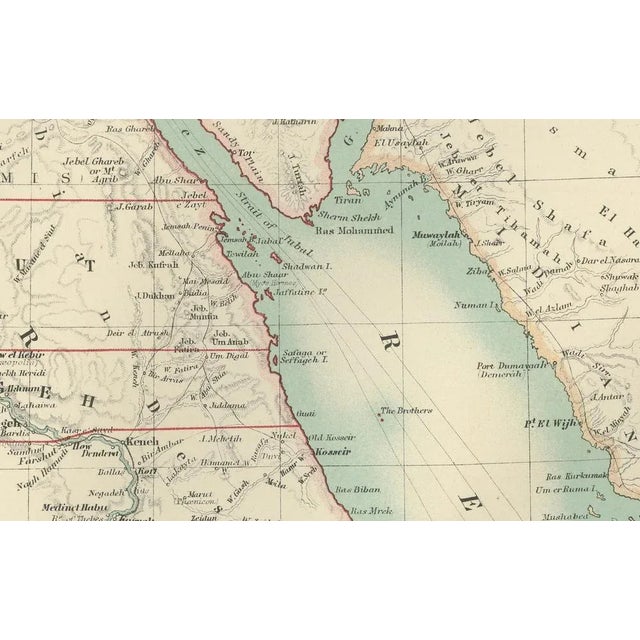 Map of Egypt and Lower Nubia, 1903 For Sale - Image 3 of 10