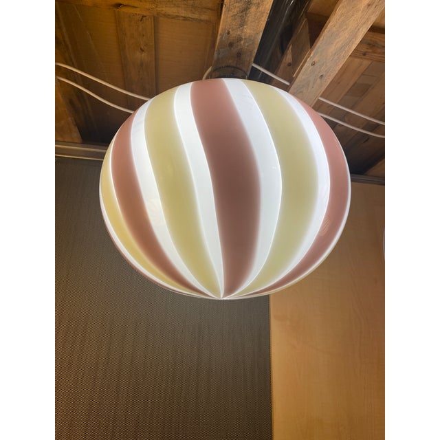 Contemporary Murano Style Glass Multicolors Pendant Italian For Sale - Image 6 of 8