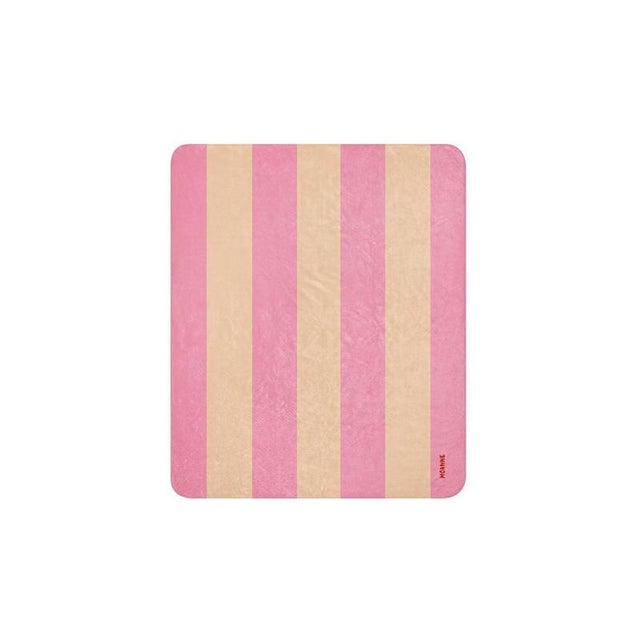 Not Yet Made - Made To Order Boreal Blanket in Beige and Pink Striped For Sale - Image 5 of 5