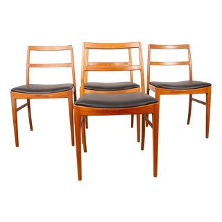 Vintage Danish Model 430 Chairs in Teak and New Leather by Arne Vodder for Sibast, 1960, Set of 4 For Sale