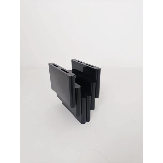 Black Plastic Magazine Rack by Giotto Stoppino for Kartell, Italy For Sale - Image 9 of 11