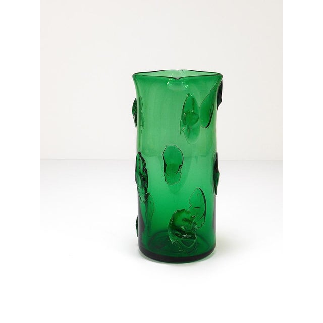 Large Empoli Green Glass Vase, Italy, 1960s For Sale - Image 13 of 18