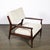 Pair of Mid-Century Modern Walnut Armchairs With Off-White Textural Upholstery For Sale - Image 15 of 18