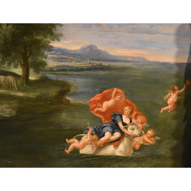 Follower of Francesco Albani, Abduction of Europa, 1700, Oil on Board For Sale - Image 10 of 13