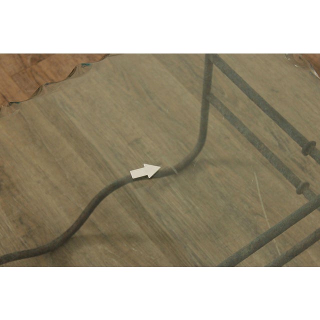 Modernist Glass Top Wrought Iron Coffee Table For Sale - Image 17 of 17