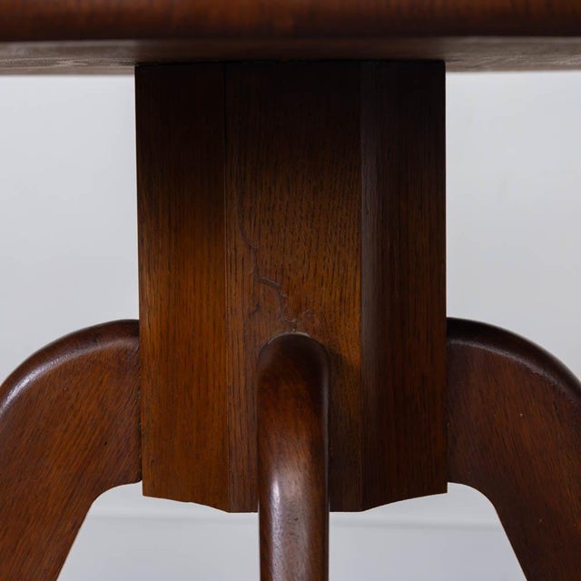 French 1950s Mid Century Wood Side Table For Sale - Image 13 of 15
