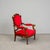 Antique Mahogany Armchair in Red, 1800s For Sale - Image 17 of 17