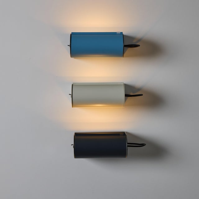 Charlotte Perriand 'Applique Cylindrique Petite' Wall Lamp in Light Blue For Sale - Image 14 of 18