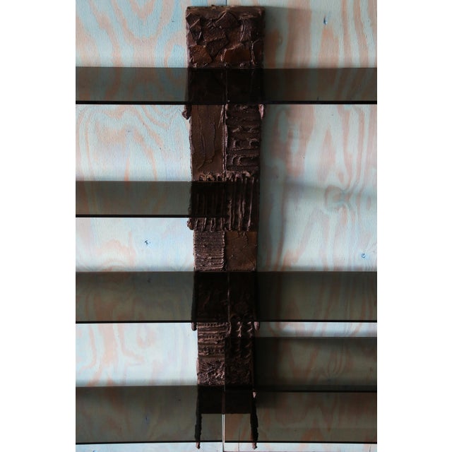 Bronze Paul Evans Pe71 Bronzed Resin and Glass Floating Bookshelf Wall Unit C. 1970s For Sale - Image 8 of 16