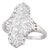 Vintage 0.12ctw Diamond 3-Stone Filigree Ring 18k White Gold Size 9.5 For Sale