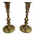 Pair of Vintage Solid Brass Candlesticks Holders For Sale
