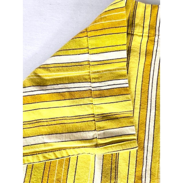 Yellow Vintage Scandinavian Cotton Cooking Apron For Sale - Image 8 of 8