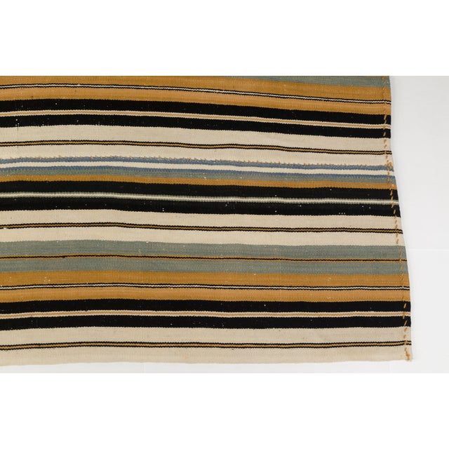 Oushak Anatolian Stripe Kilim Rug For Sale - Image 4 of 10