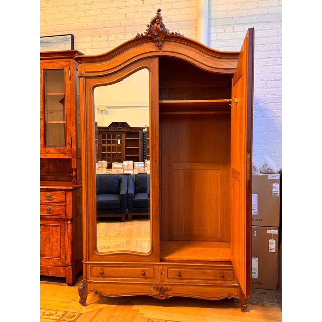 Early 20th Century Louis XV Style Mirrored Armoire, Antique For Sale - Image 5 of 12