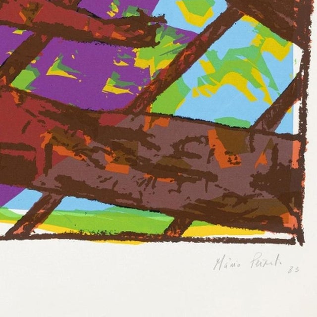 Mário Peixoto, Composition, 1983, Screenprint For Sale - Image 5 of 6
