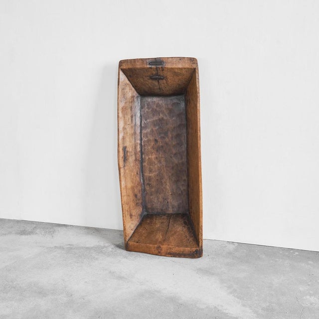 Monumental antique carved wooden trough or bowl, 19th century. This is a rare antique hand carved wooden trough or bowl,...