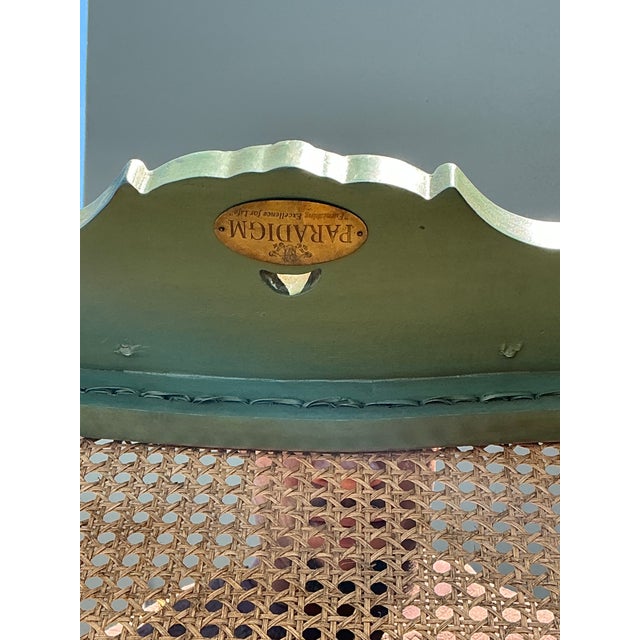 Vintage Paradigm Cane Settee For Sale - Image 4 of 12