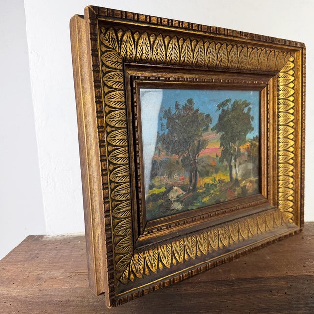 Italian Artist, Impressionist Landscape, 1920s, Oil on Canvas, Framed For Sale - Image 10 of 12