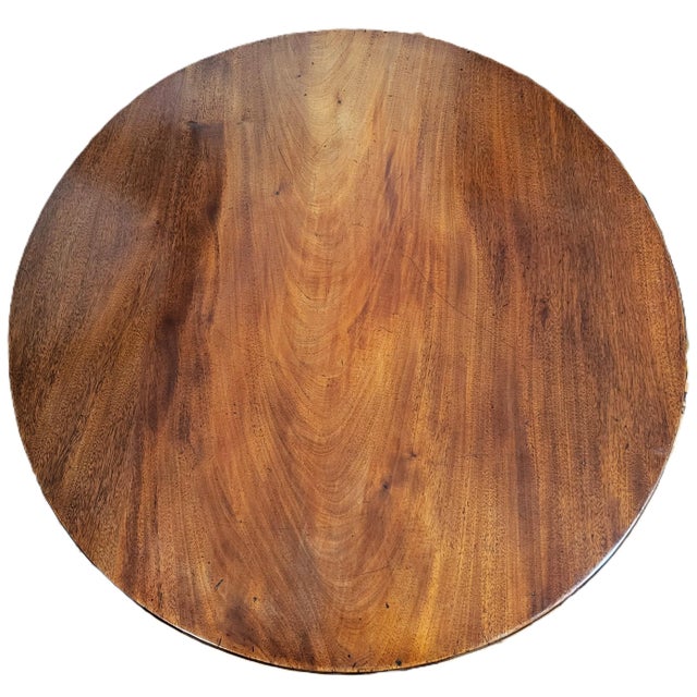 Brown 19th C American Mahogany Chippendale Round Tripod Tilt-Top Tea Table For Sale - Image 8 of 18
