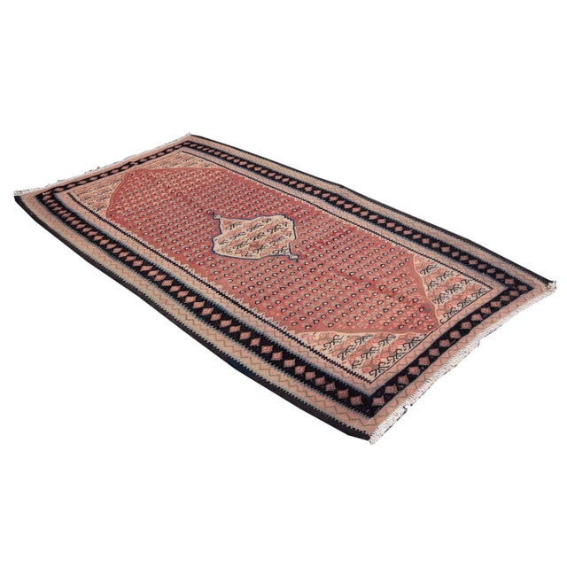 Mid-20th Century Vintage Kilim Rug 4' 5" X 10' 11''. For Sale - Image 12 of 13