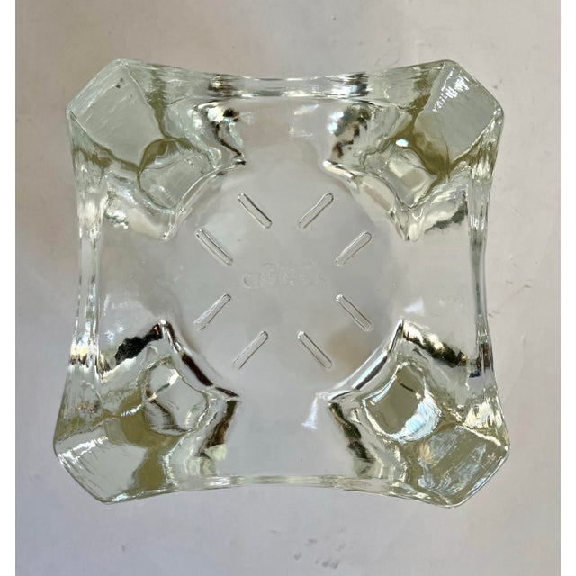 Vintage Chantal Sculptural Ice Glass Trivet & Display Pedestal For Sale - Image 4 of 12