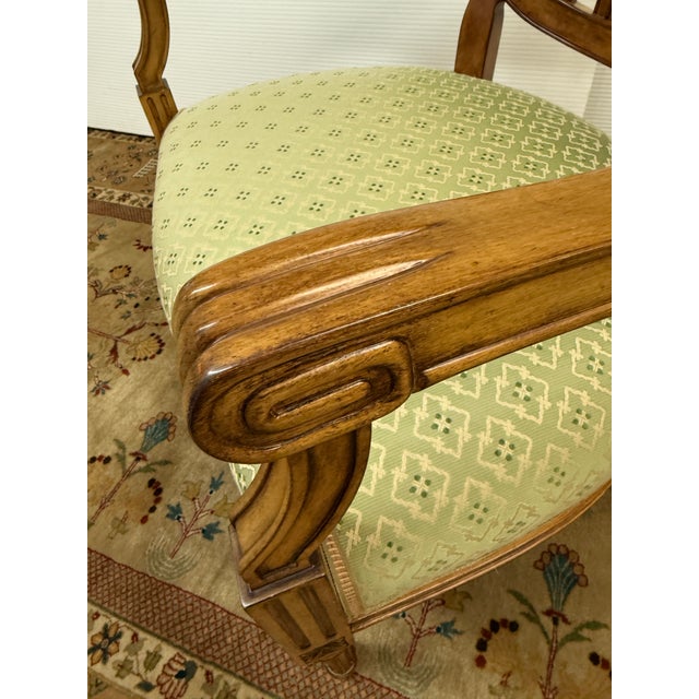 Louis XVI Reproduction Teak Wood Lounge Chair For Sale - Image 11 of 12